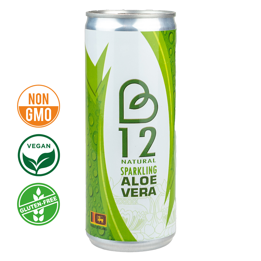 Sparkling Aloe Vera drink with plup